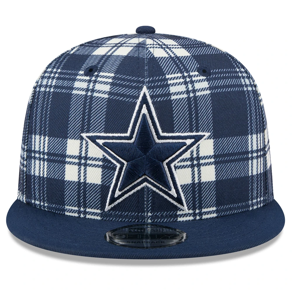 Casquette Snapback 9FIFTY New Era pour hommes des Dallas Cowboys 2024 Sideline Statement bleu marine