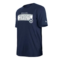 T-shirt à imprimé haute densité Dallas Cowboys 3rd Down New Era bleu marine pour homme