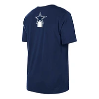 T-shirt à imprimé haute densité Dallas Cowboys 3rd Down New Era bleu marine pour homme