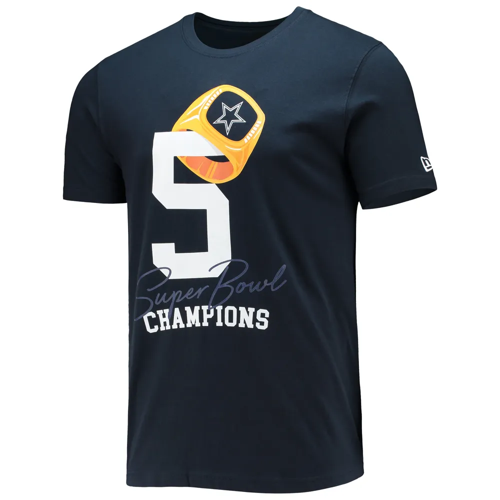 Men's New Era White Dallas Cowboys 5x Super Bowl Champions T-Shirt