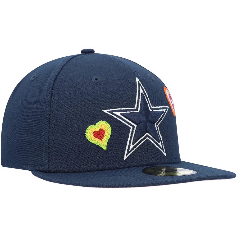 Dallas Cowboys New Era Men NFL Shield 59FIFTY Snapback Hat (Navy), Navy / 7 1/4