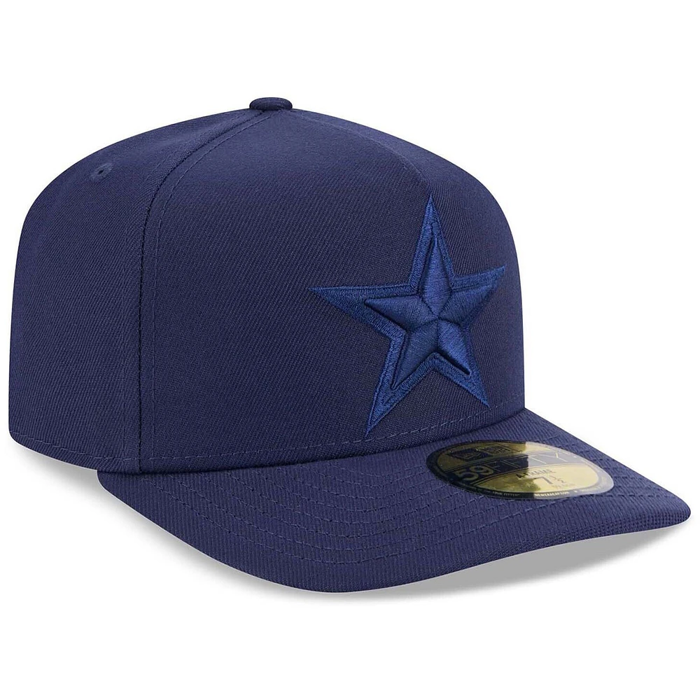 Casquette ajustée A-Frame 59FIFTY pour homme New Era bleu marine Dallas Cowboys Color Pack