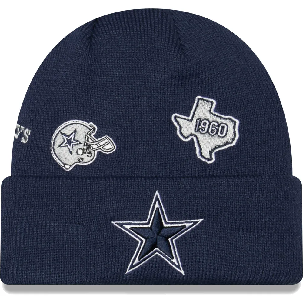 Men's New Era Navy Dallas Cowboys Identity Cuffed Knit Hat