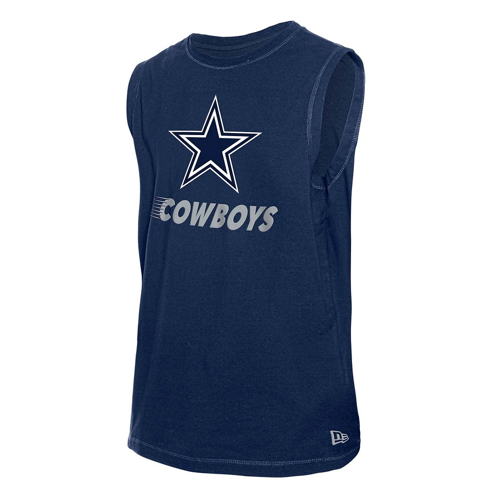 Men's New Era Navy Dallas Cowboys Leisure Collection Muscle Tank Top