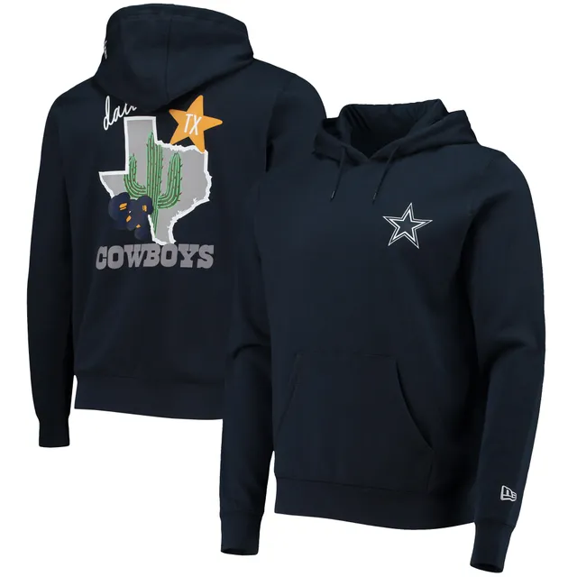 Men's New Era Navy Dallas Cowboys Tie-Dye Pullover Hoodie