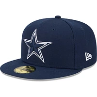 Casquette ajustée 59FIFTY Main des Dallas Cowboys New Era pour homme, bleu marine