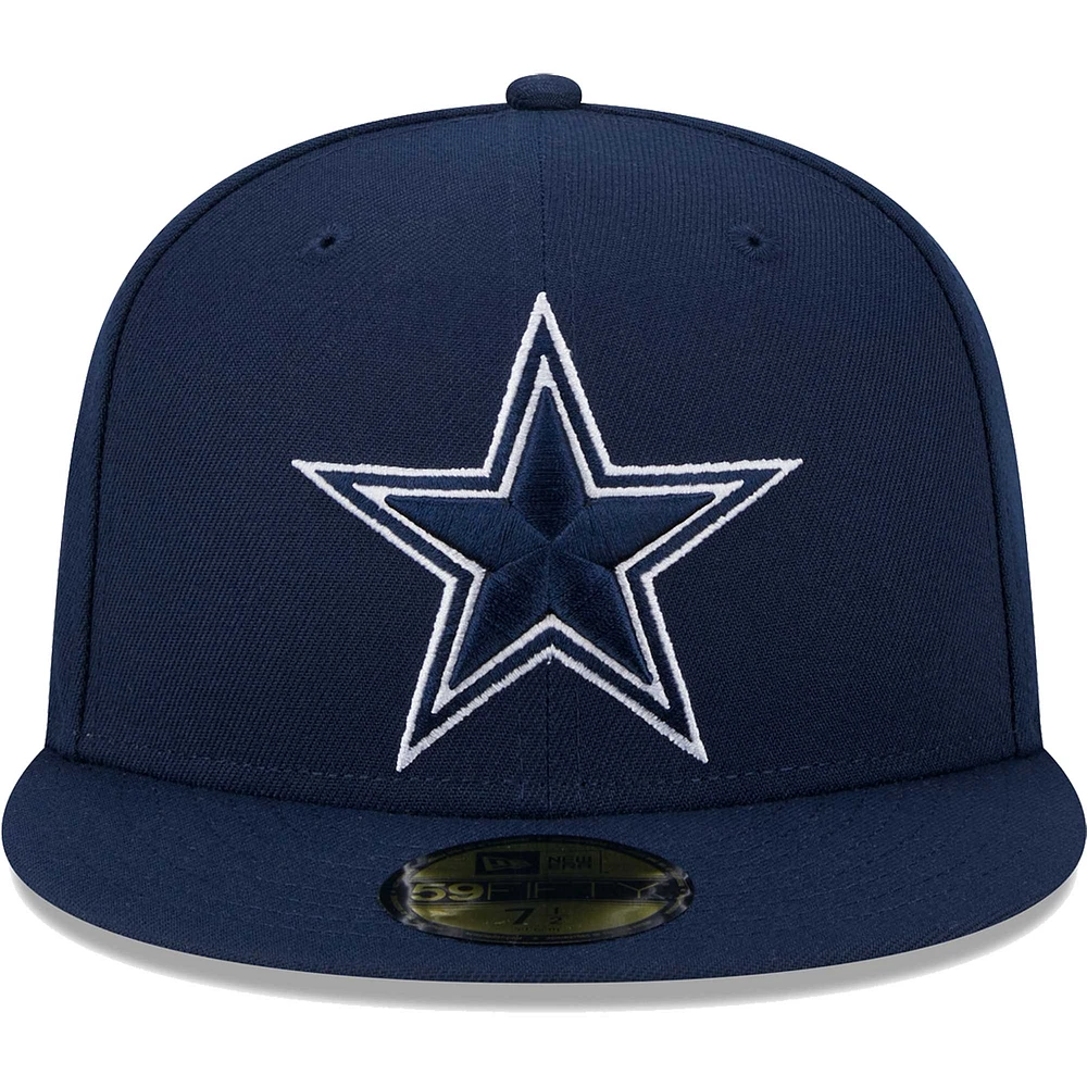 Casquette ajustée 59FIFTY Main Patch des Dallas Cowboys New Era pour homme, bleu marine