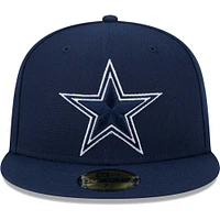 Casquette ajustée 59FIFTY Main Patch des Dallas Cowboys New Era pour homme, bleu marine