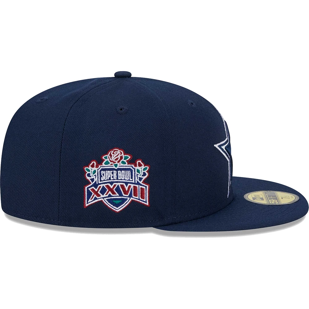 Casquette ajustée 59FIFTY Main Patch des Dallas Cowboys New Era pour homme, bleu marine