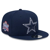 Casquette Snapback 9FIFTY Main Patch des Dallas Cowboys New Era pour homme, bleu marine