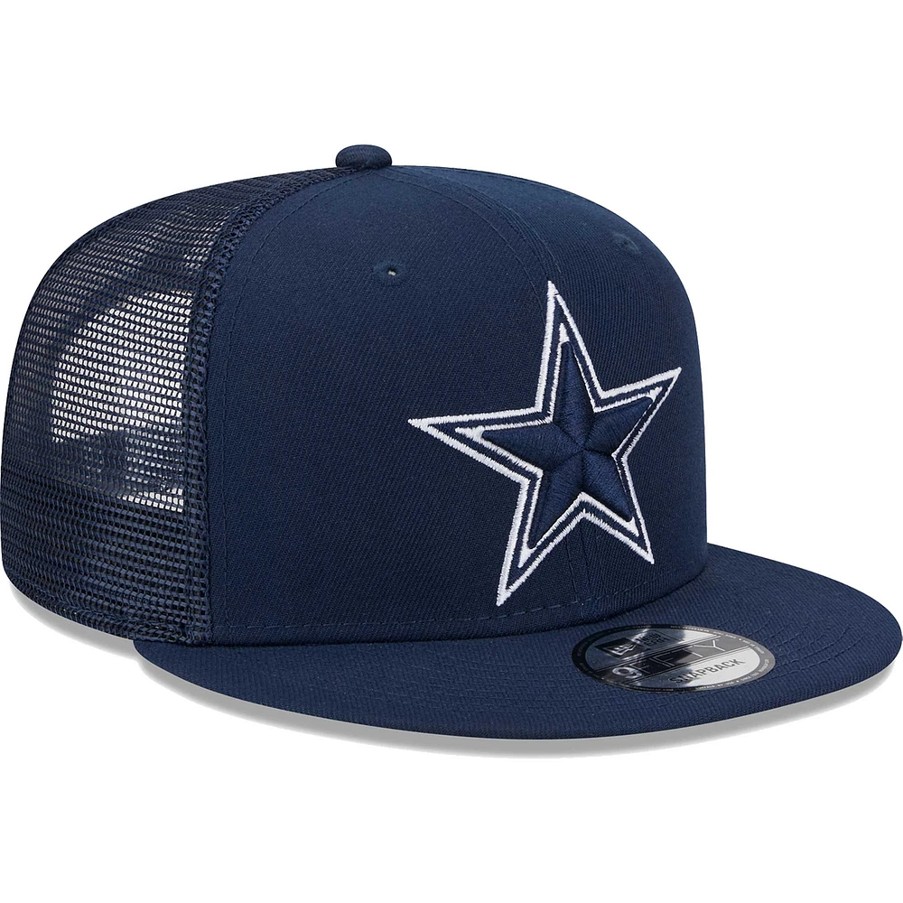 Casquette Snapback 9FIFTY Main Trucker Main Trucker des Dallas Cowboys New Era pour homme, bleu marine