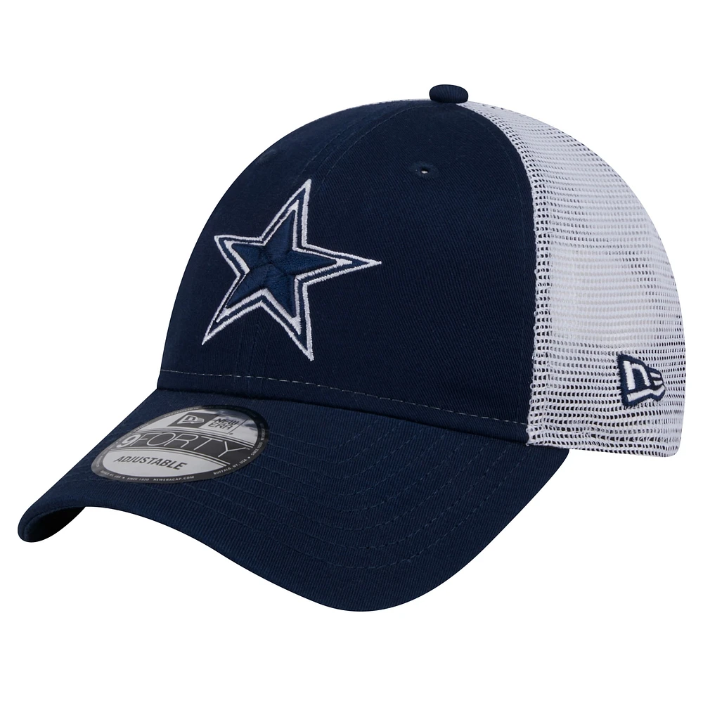 Men's New Era Navy Dallas Cowboys Main Trucker 9FORTY Adjustable Hat