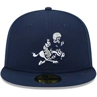 Casquette ajustée 59FIFTY Retro Joe Main des Dallas Cowboys New Era pour homme, bleu marine