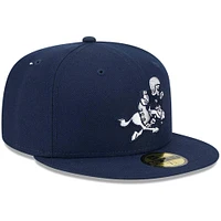 Casquette ajustée 59FIFTY Retro Joe Main des Dallas Cowboys New Era pour homme, bleu marine