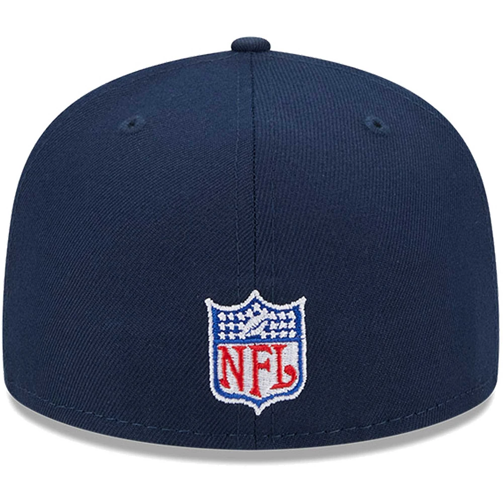 Casquette ajustée 59FIFTY Retro Joe Main des Dallas Cowboys New Era pour homme, bleu marine