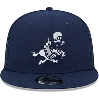 Men's New Era Navy Dallas Cowboys Retro Joe Main Trucker 9FIFTY Snapback Hat