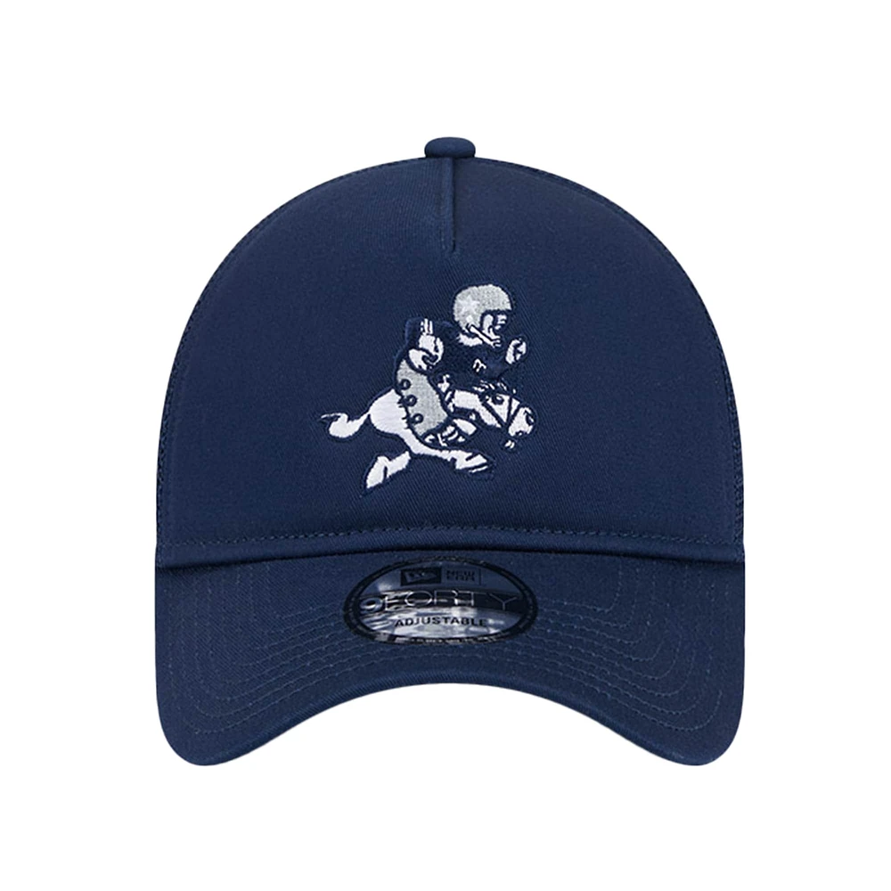 Casquette ajustable New Era 9FORTY pour homme, modèle rétro bleu marine Dallas Cowboys