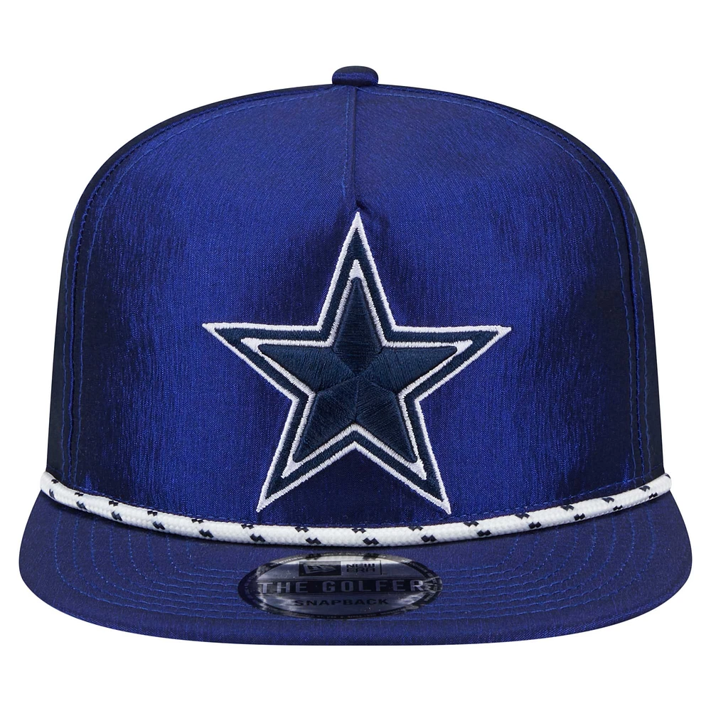 Casquette snapback de golfeur en corde Dallas Cowboys bleu marine New Era pour homme