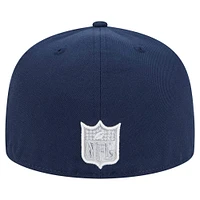 Men's New Era Navy Dallas Cowboys Script Sided 59FIFTY Fitted Hat