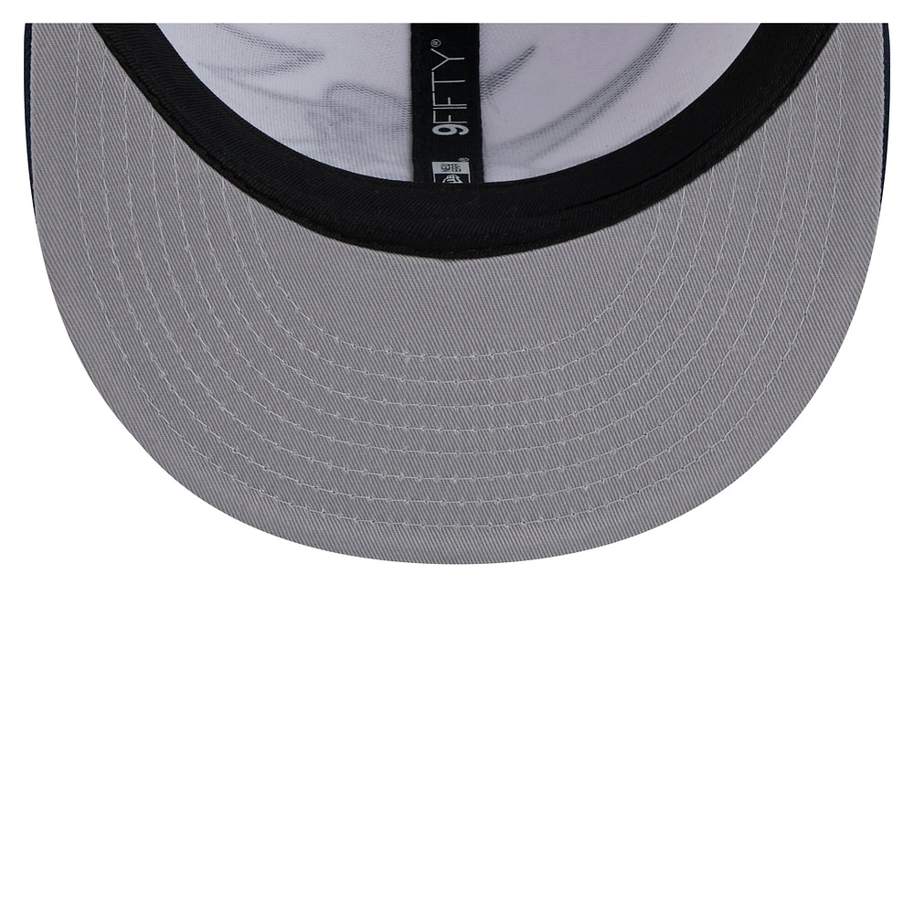 Casquette snapback Dallas Cowboys Throwback Jagged 9FiFTY bleu marine New Era pour homme