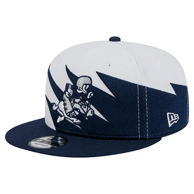 Casquette snapback Dallas Cowboys Throwback Jagged 9FiFTY bleu marine New Era pour homme