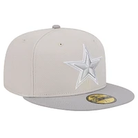 Men's New Era Stone/Gray Dallas Cowboys Two-Tone Color Pack 59FIFTY Fitted Hat