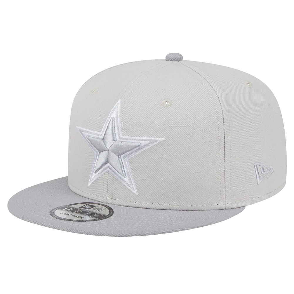 Casquette Snapback bicolore 9FIFTY pour homme New Era Stone/ Dallas Cowboys