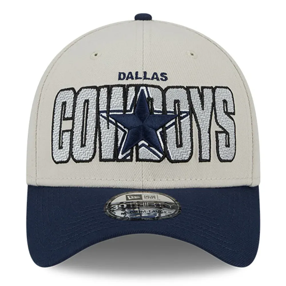 Dallas Cowboys New Era 2023 NFL Draft 39THIRTY Flex Hat - Stone/Navy