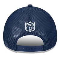 Men's New Era Stone/Navy Dallas Cowboys 2024 Sideline Historic 9FORTY A-Frame Trucker Adjustable Hat