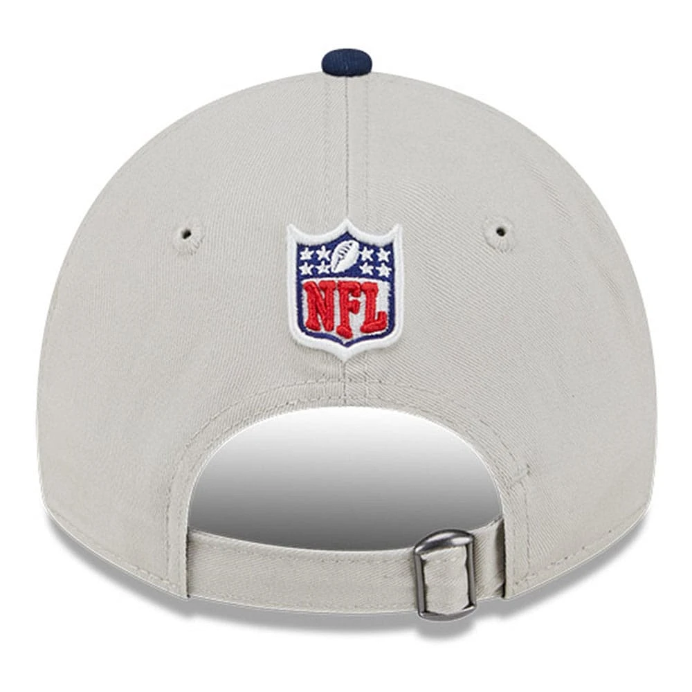 Men's New Era Stone/Navy Dallas Cowboys 2024 Sideline Historic 9TWENTY Adjustable Hat