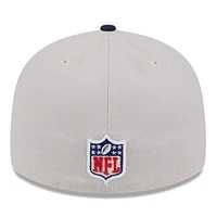 Men's New Era  Stone/Navy Dallas Cowboys 2024 Sideline Historic Low Profile 59FIFTY Fitted Hat