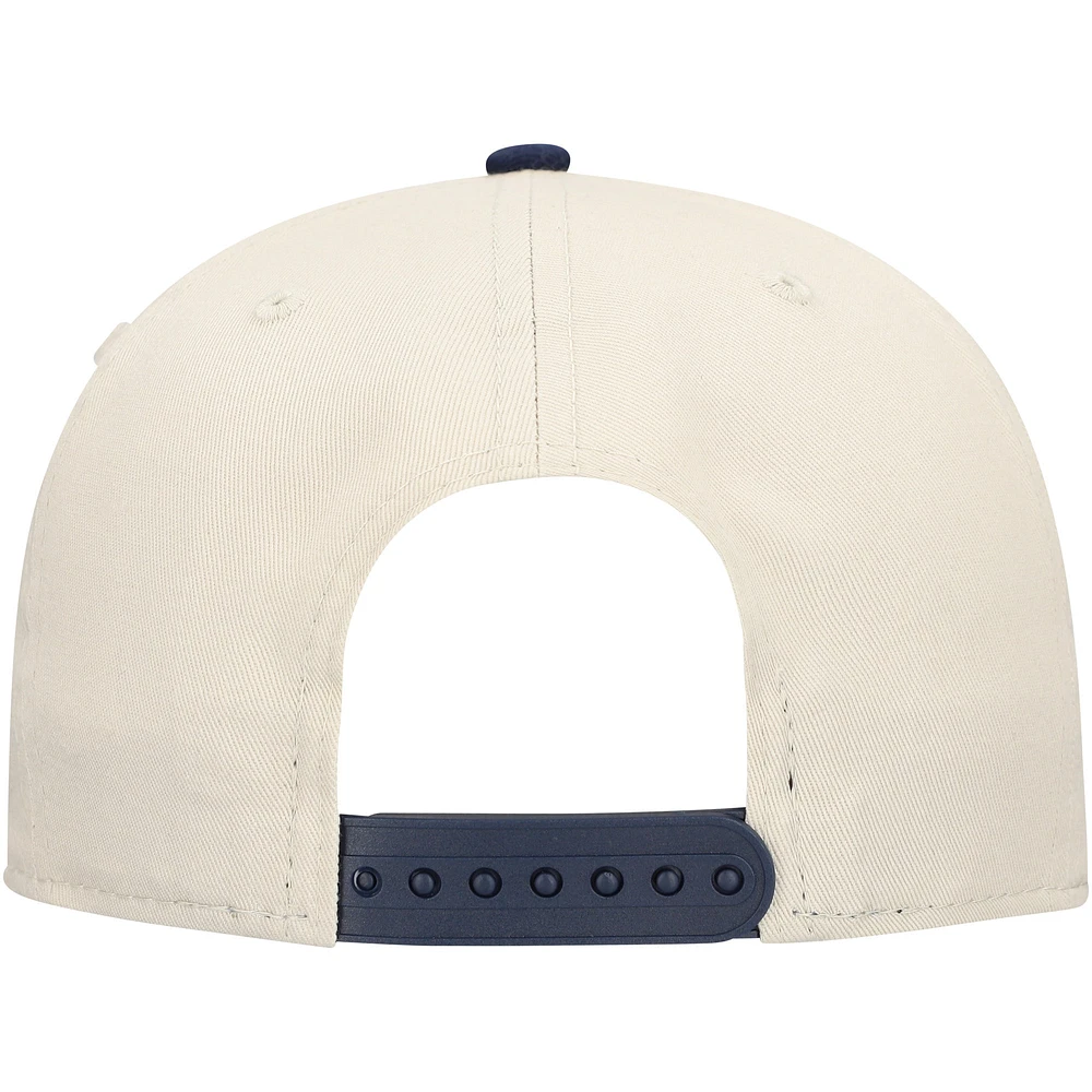 Men's New Era Stone/Navy Dallas Cowboys Athletic Golfer Adjustable Hat