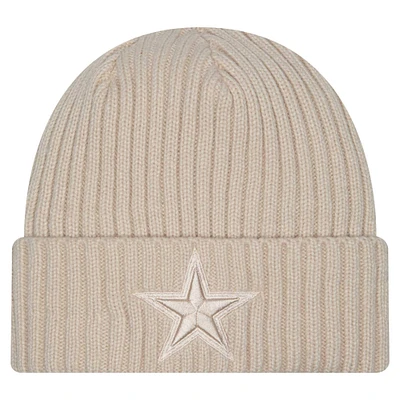 Bonnet tricoté à revers en coloris Stone Dallas Cowboys de New Era pour homme