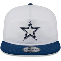 Casquette Snapback de golfeur New Era pour hommes, blanc/bleu marine, Dallas Cowboys 2024 NFL Training Camp