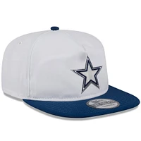 Men's New Era White/Navy Dallas Cowboys 2024 NFL Training Camp Golfer Snapback Hat