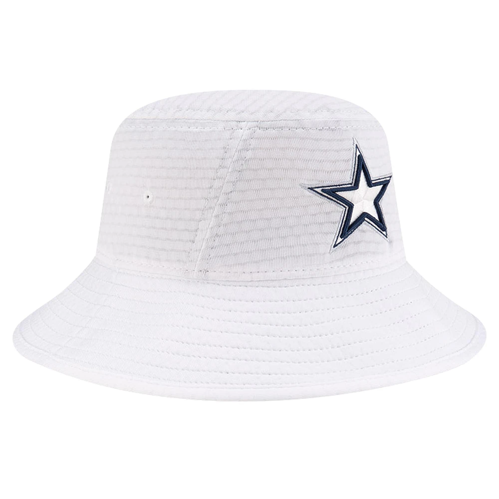 Men's New Era White Dallas Cowboys 2024 NFL Training Camp Panama Bucket Hat