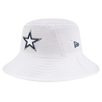 Men's New Era White Dallas Cowboys 2024 NFL Training Camp Panama Bucket Hat