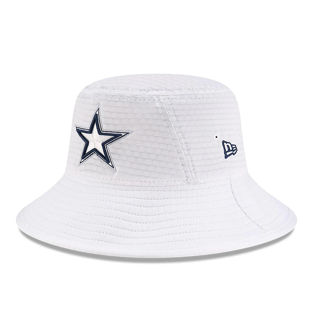 Men's New Era White Dallas Cowboys 2024 NFL Training Camp Stretch Bucket Hat