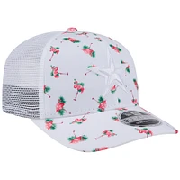 Casquette extensible à bouton-pression 9SEVENTY Adventure Flamingo blanche des Cowboys de Dallas de New Era pour homme
