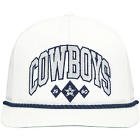 Casquette de golf à visière snapback Dallas Cowboys Diamond pour homme New Era blanche