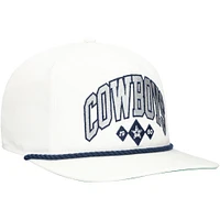 Casquette de golf à visière snapback Dallas Cowboys Diamond pour homme New Era blanche