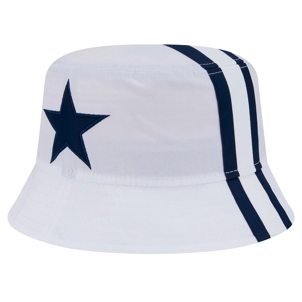 Chapeau bob blanc Dallas Cowboys New Era pour homme