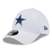 Casquette flex principale 39THIRTY des Dallas Cowboys New Era blanche pour hommes