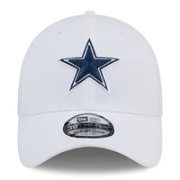 Casquette flex principale 39THIRTY des Dallas Cowboys New Era blanche pour hommes