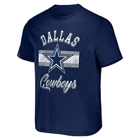 Collection NFL x Darius Rucker by Fanatics - T-shirt à rayures Dallas Cowboys bleu marine pour homme