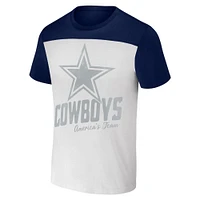 Collection NFL x Darius Rucker by Fanatics T-shirt Dallas Cowboys bleu marine à couleurs contrastées pour homme