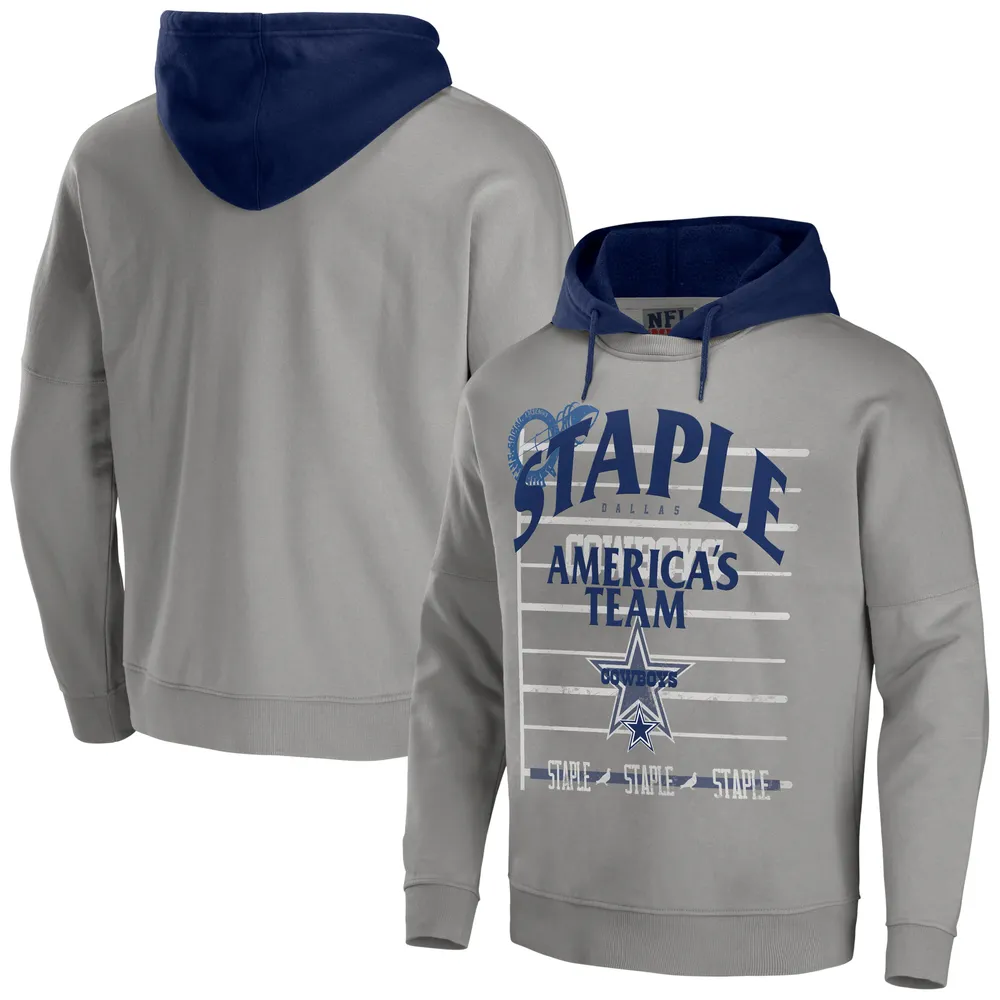 Dallas Cowboys Fanatics Branded Women's Plus Size Lace-Up Pullover Hoodie -  Heathered Gray