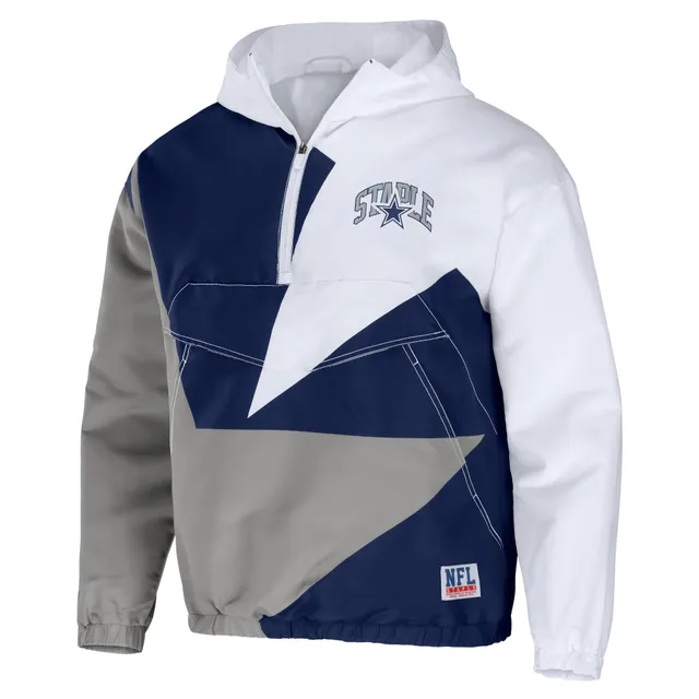 Men's Dallas Cowboys Mitchell & Ness Navy Shark Tooth Full-Zip Jacket