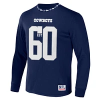 T-shirt à manches longues NFL x Staple pour hommes, bleu marine, Dallas Cowboys Core Team