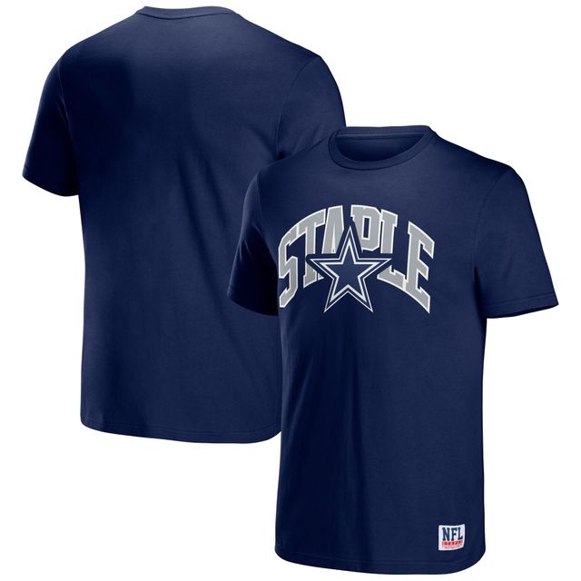 T-shirt à logo Lockup Dallas Cowboys NFL x Staple pour homme, bleu marine